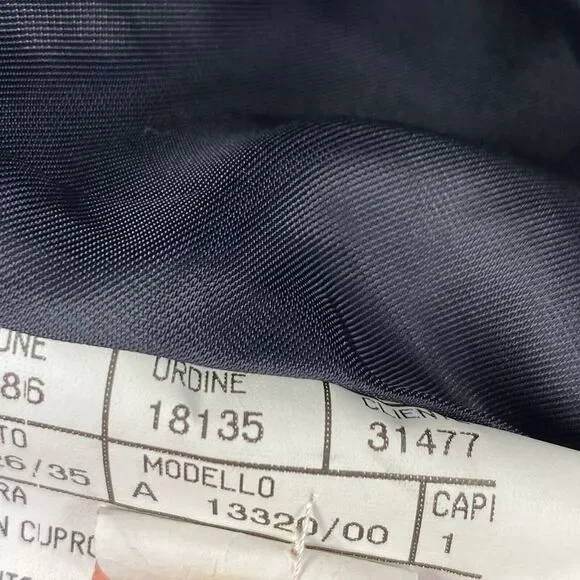 Canali Mens Wool Solid Navy Three Button Long‎ Sleeve Blazer Jacket Size 48R - Picture 7 of 16